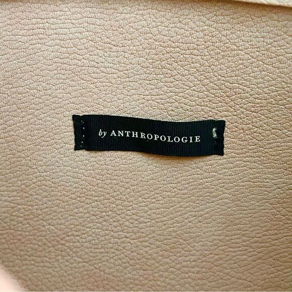 Anthropologie Suede Tassel Flat Envelope Clutch with Crossbody Strap Blush Pink - Picture 12 of 13